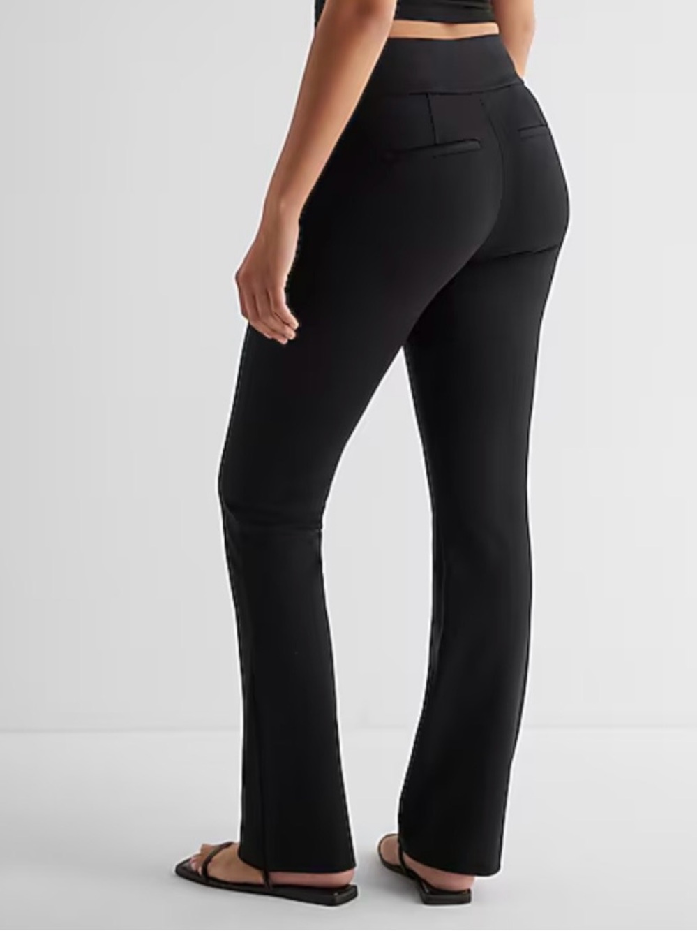Express Columnist High Waisted Bootcut Pant. Color: Black Size: Medium - Picture 4 of 12